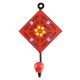 Tiny Flower Ceramic Tile Hook in Red